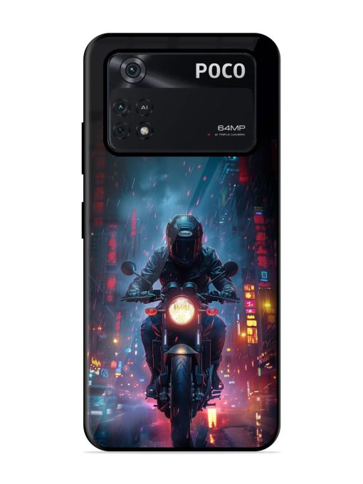 Neon Nights Glossy Soft Edge Case for Poco M4 Pro (4G) Chachhi