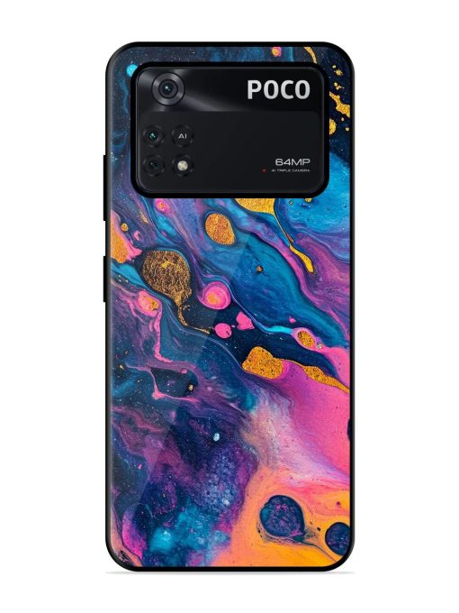 Cosmic Swirl Glossy Soft Edge Case for Poco M4 Pro (4G) Chachhi