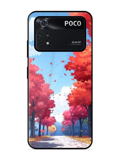 Autumn'S Embrace Glossy Soft Edge Case for Poco M4 Pro (4G) Chachhi