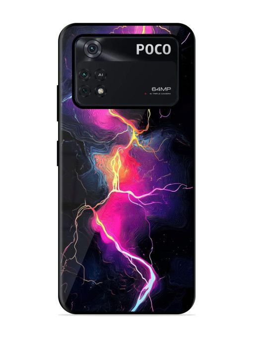 Electric Dreams Glossy Soft Edge Case for Poco M4 Pro (4G)