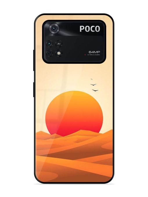 Desert Sunset Glossy Soft Edge Case for Poco M4 Pro (4G) Chachhi