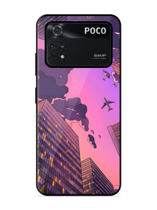 Urban Twilight Glossy Soft Edge Case for Poco M4 Pro (4G) Chachhi