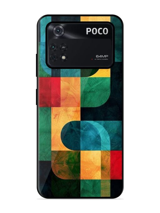 Geometric Harmony Glossy Soft Edge Case for Poco M4 Pro (4G) Chachhi