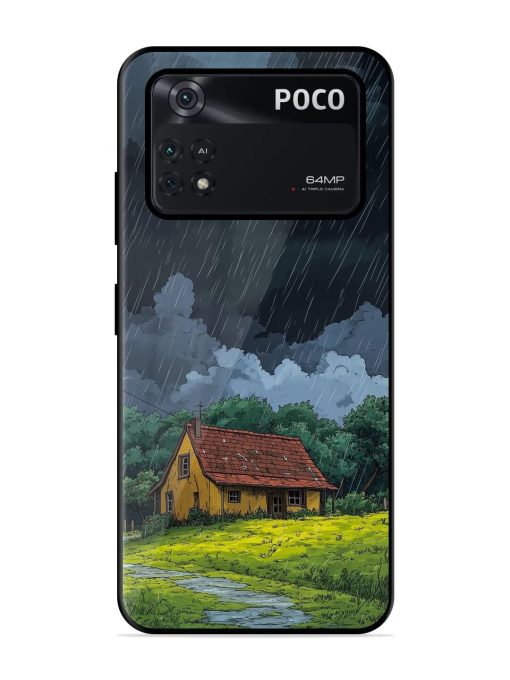 Rainy Day Retreat Glossy Soft Edge Case for Poco M4 Pro (4G) Chachhi