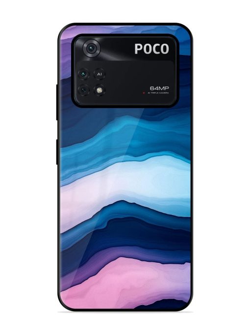 Oceanic Layers Glossy Soft Edge Case for Poco M4 Pro (4G) Chachhi