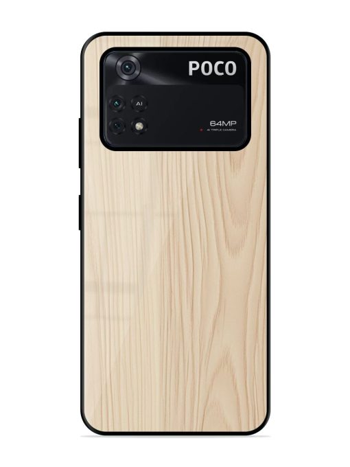 Textured Timber Glossy Soft Edge Case for Poco M4 Pro (4G) Chachhi