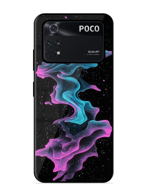 Cosmic Currents Glossy Soft Edge Case for Poco M4 Pro (4G) Chachhi