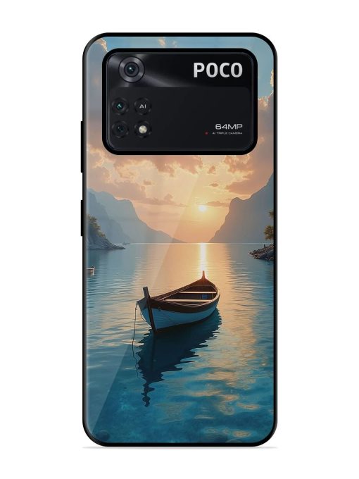 Serene Sunset Glossy Soft Edge Case for Poco M4 Pro (4G) Chachhi