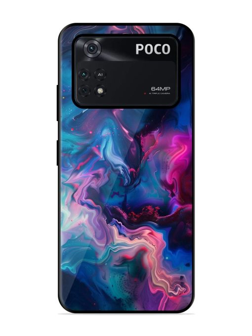 Cosmic Swirl Glossy Soft Edge Case for Poco M4 Pro (4G) Chachhi