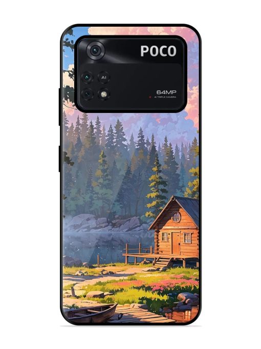 Lakeside Serenity Glossy Soft Edge Case for Poco M4 Pro (4G) Chachhi