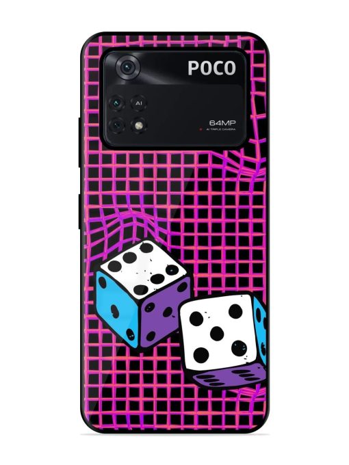 Glitched Dice Glossy Soft Edge Case for Poco M4 Pro (4G) Chachhi