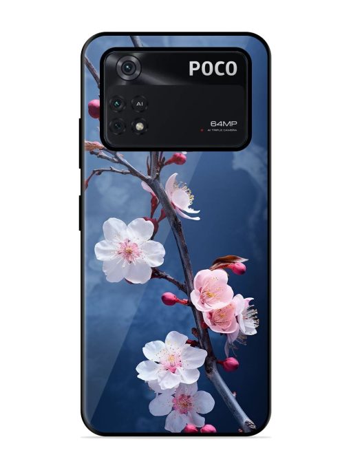 Delicate Blossoms Glossy Soft Edge Case for Poco M4 Pro (4G) Chachhi