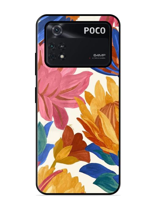 Blooming Tapestry Glossy Soft Edge Case for Poco M4 Pro (4G) Chachhi