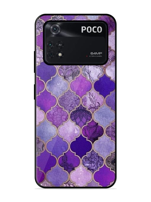 Purple Mosaic Magic Glossy Soft Edge Case for Poco M4 Pro (4G) Chachhi