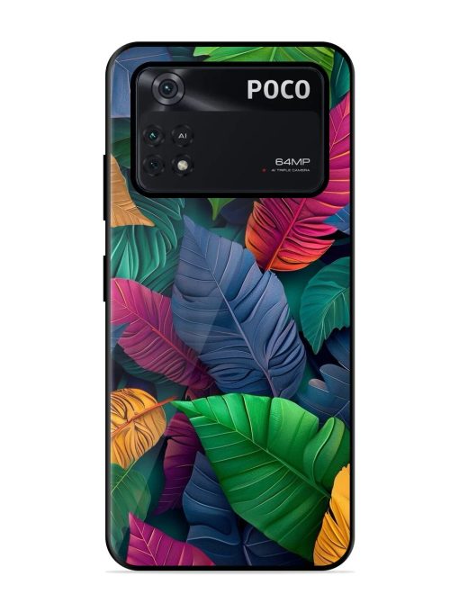 Tropical Tapestry Glossy Soft Edge Case for Poco M4 Pro (4G) Chachhi