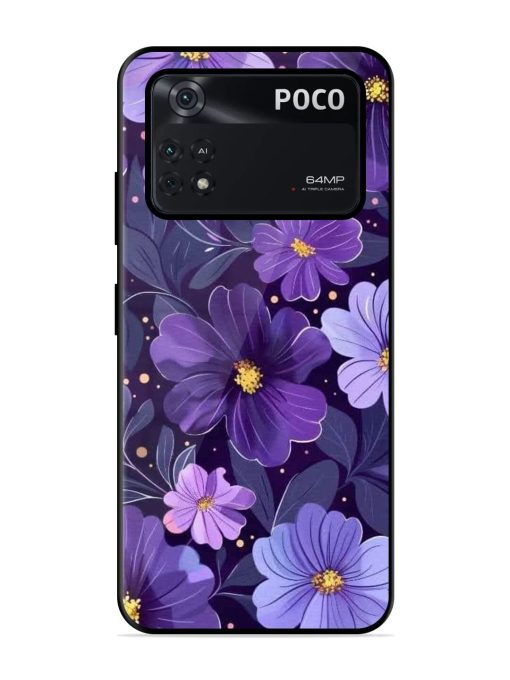 Purple Paradise Glossy Soft Edge Case for Poco M4 Pro (4G) Chachhi