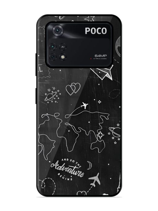 Wanderlust Sketchbook Glossy Soft Edge Case for Poco M4 Pro (4G) Chachhi