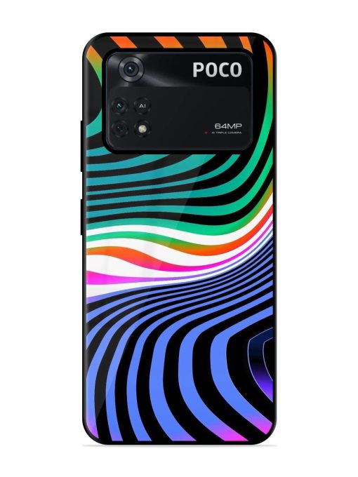 Psychedelic Waves Glossy Soft Edge Case for Poco M4 Pro (4G) Chachhi