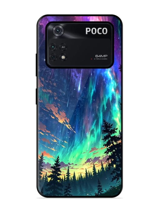 Cosmic Canvas Glossy Soft Edge Case for Poco M4 Pro (4G) Chachhi