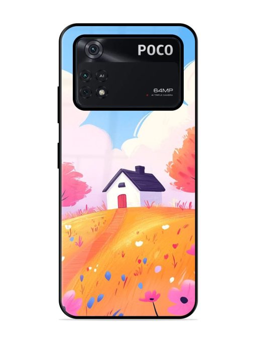 Hilltop Haven Glossy Soft Edge Case for Poco M4 Pro (4G)