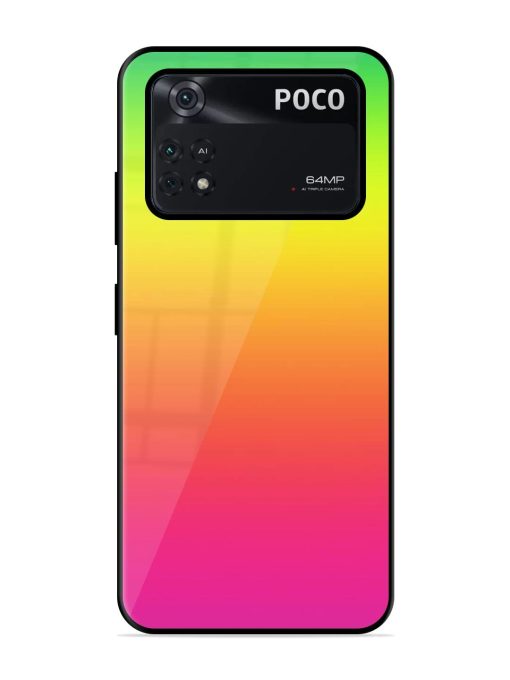 Rainbow Gradient Glossy Soft Edge Case for Poco M4 Pro (4G)