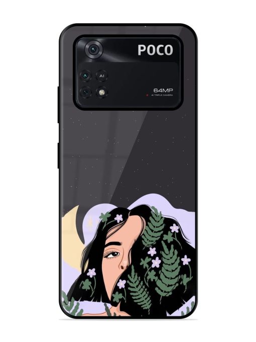 Lunar Lullaby Glossy Soft Edge Case for Poco M4 Pro (4G) Chachhi