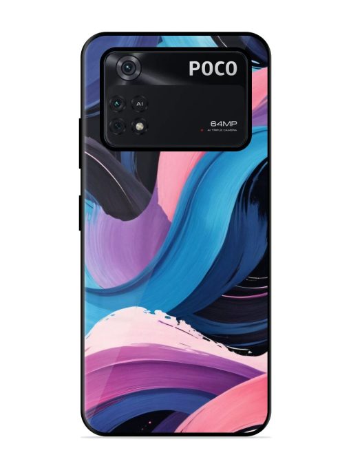 Whimsical Waves Glossy Soft Edge Case for Poco M4 Pro (4G) Chachhi