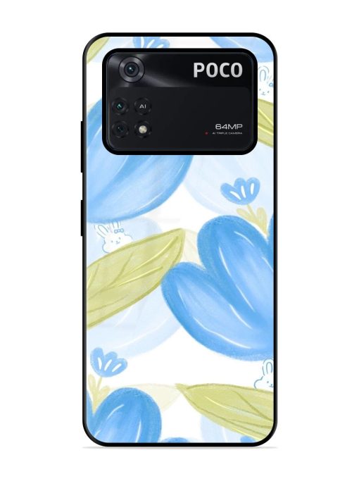 Bunny'S Blue Garden Glossy Soft Edge Case for Poco M4 Pro (4G)