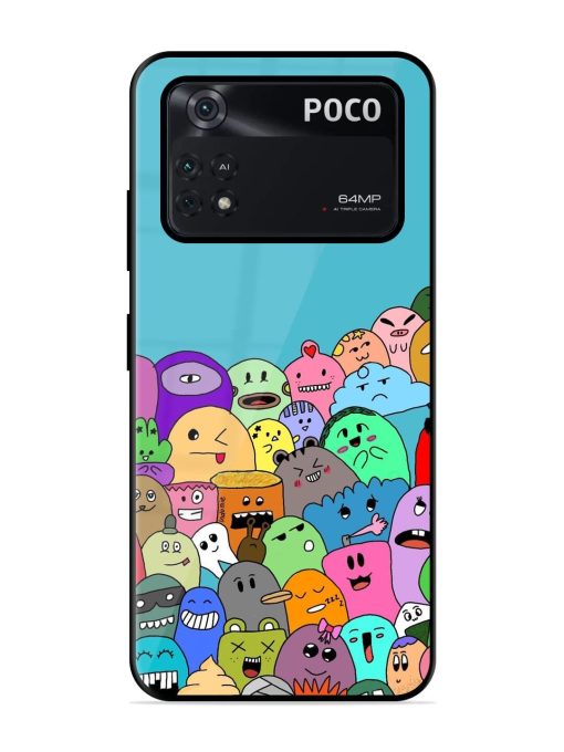 Monster Mash Glossy Soft Edge Case for Poco M4 Pro (4G) Chachhi