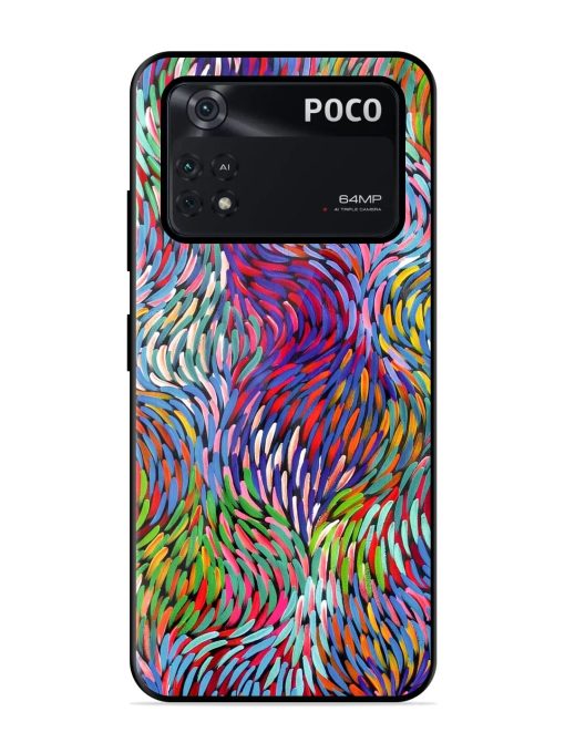 Vibrant Waves Glossy Soft Edge Case for Poco M4 Pro (4G) Chachhi