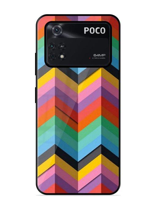 Colorful Zigzag Glossy Soft Edge Case for Poco M4 Pro (4G)