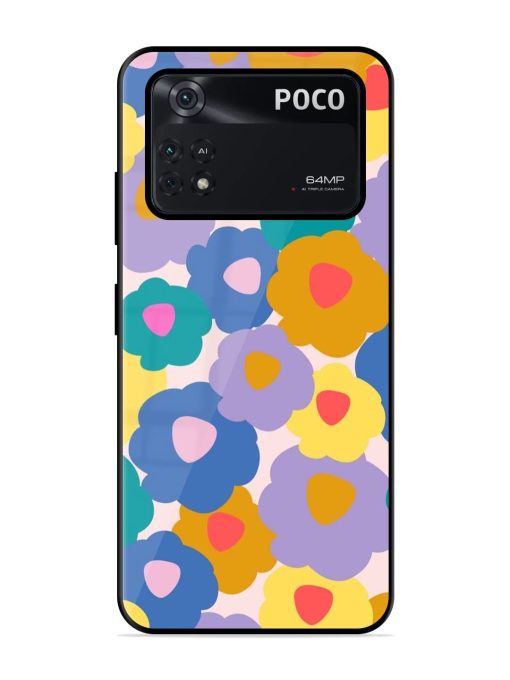 Flower Power Glossy Soft Edge Case for Poco M4 Pro (4G) Chachhi