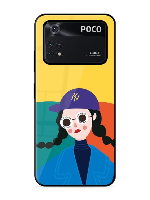 Starry-Eyed Girl Glossy Soft Edge Case for Poco M4 Pro (4G)