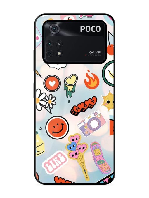 Cheerful Glossy Soft Edge Case for Poco M4 Pro (4G)