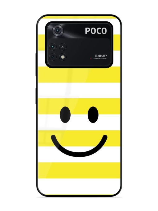 Smiling Stripes Glossy Soft Edge Case for Poco M4 Pro (4G) Chachhi