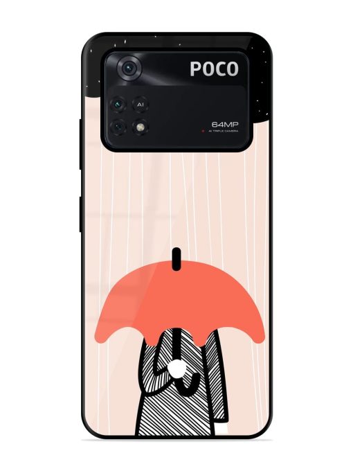 Stormy Weather, Shielded Soul Glossy Soft Edge Case for Poco M4 Pro (4G) Chachhi