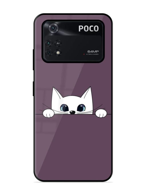 Peek-A-Boo Kitty Glossy Soft Edge Case for Poco M4 Pro (4G) Chachhi