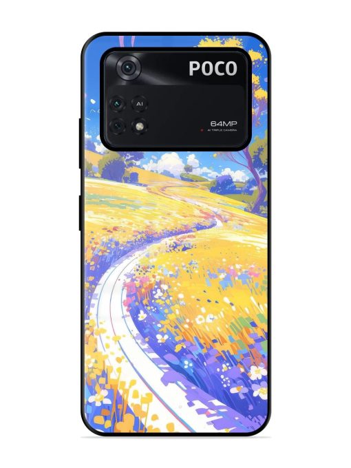 Vibrant Spring Meadow Glossy Soft Edge Case for Poco M4 Pro (4G) Chachhi