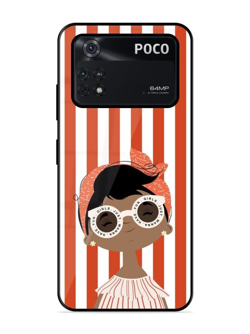 Girls Just Wanna Have Fun Glossy Soft Edge Case for Poco M4 Pro (4G)