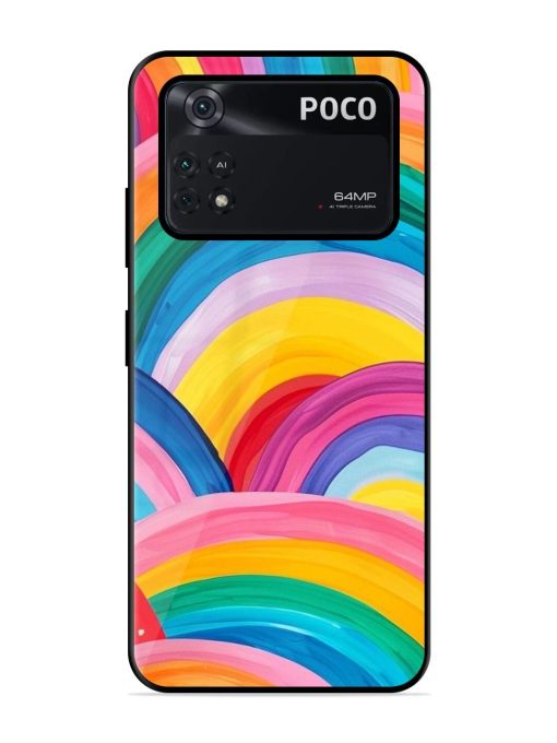 Rainbow Cascade Glossy Soft Edge Case for Poco M4 Pro (4G) Chachhi