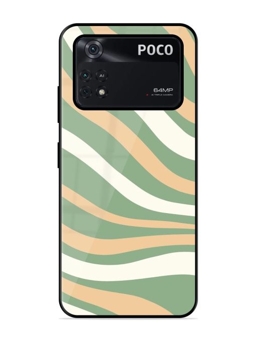 Wavy Pastel Paradise Glossy Soft Edge Case for Poco M4 Pro (4G) Chachhi