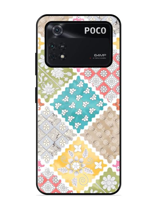 Patchwork Dreamscape Glossy Soft Edge Case for Poco M4 Pro (4G) Chachhi