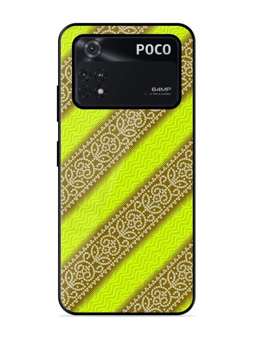 Golden Bandana Bliss Glossy Soft Edge Case for Poco M4 Pro (4G) Chachhi