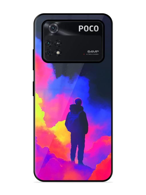 Cosmic Wanderer Glossy Soft Edge Case for Poco M4 Pro (4G) Chachhi