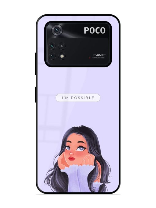 Im Possible Glossy Soft Edge Case for Poco M4 Pro (4G) Chachhi