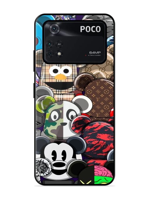 Streetwear Bearbrick Extravaganza Glossy Soft Edge Case for Poco M4 Pro (4G) Chachhi