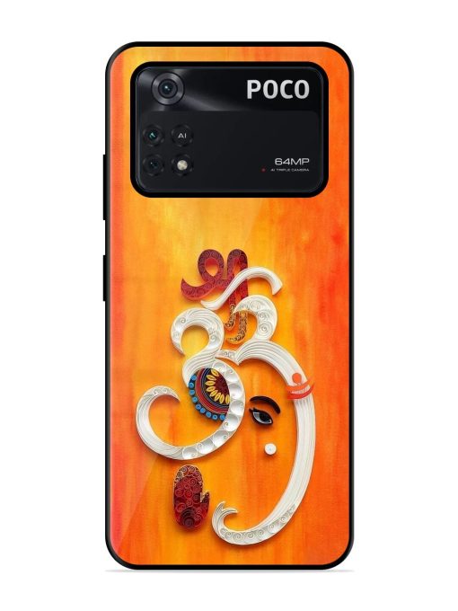 Ganesha In Quilling Art Glossy Soft Edge Case for Poco M4 Pro (4G) Chachhi