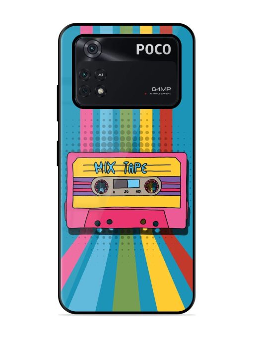 Retro Cassette Tapes Glossy Soft Edge Case for Poco M4 Pro (4G) Chachhi