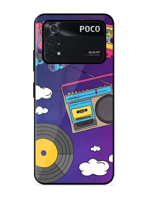 Retro Vibes Glossy Soft Edge Case for Poco M4 Pro (4G) Chachhi