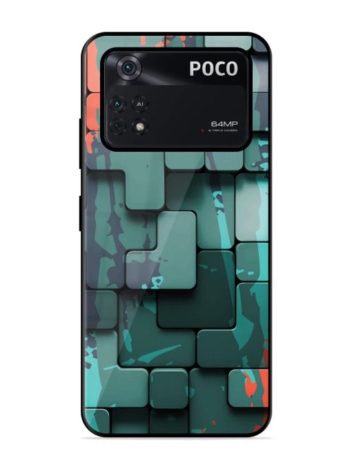 Abstract Geometric Mosaic Glossy Soft Edge Case for Poco M4 Pro (4G) Chachhi